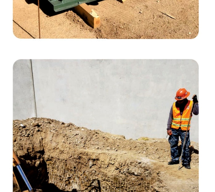 Base de transformador y zanja en Multi V Rosarito